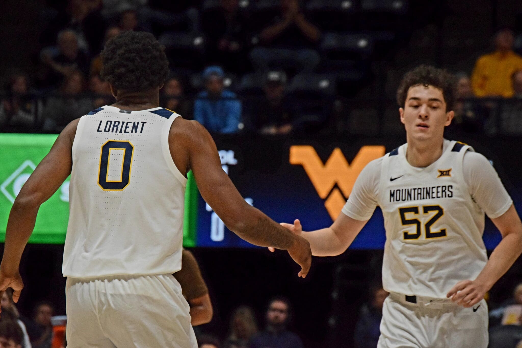 WVU Basketball Treysen Eaglestaff and Brenen Lorient