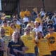 WVU Baseball fans with broom