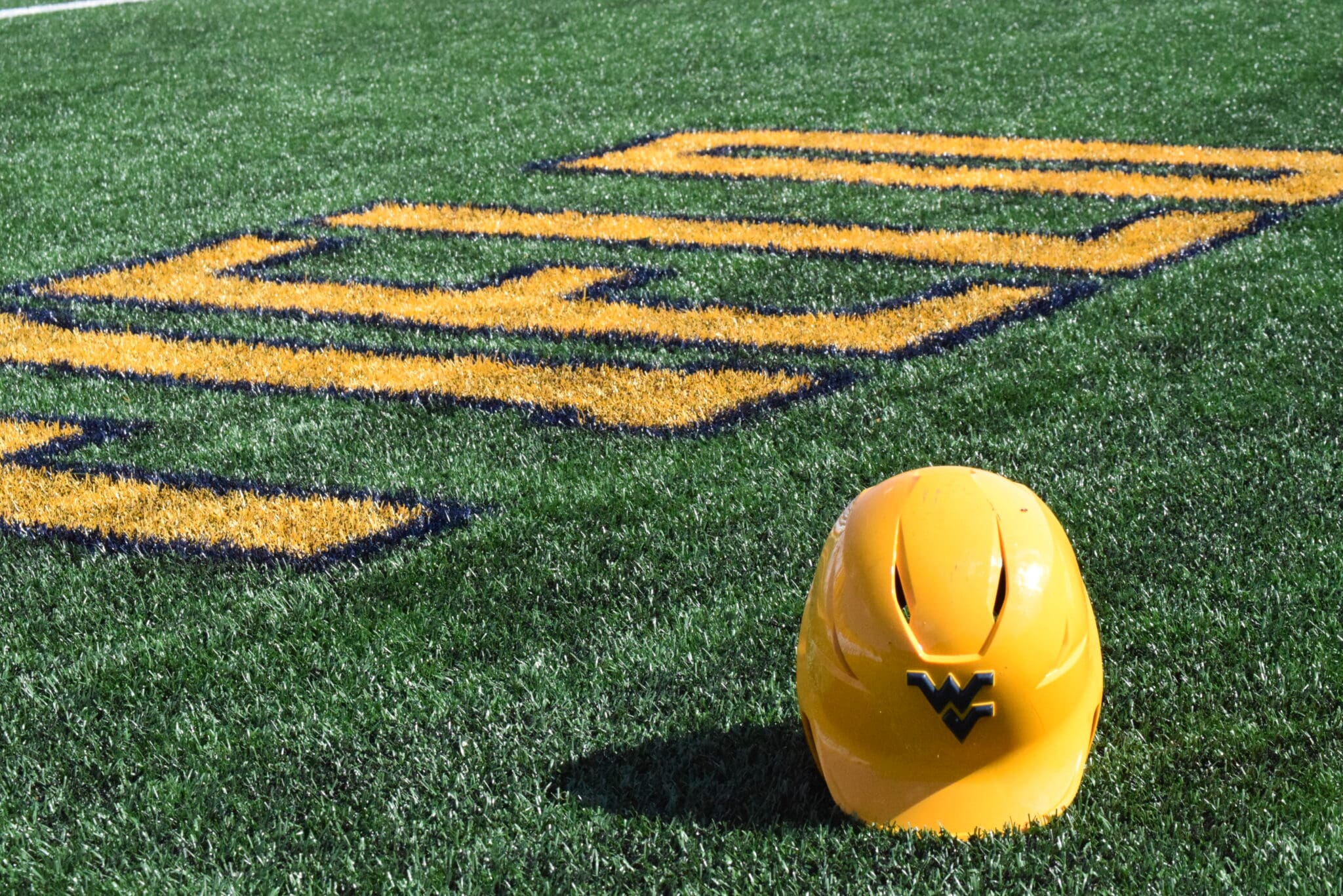 WVU Baseball helmet stock