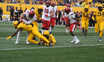 WVU Football Defense with Aubrey Burks tackling against Texas Tech