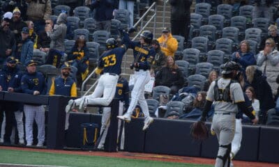 WVU Baseball celebrating