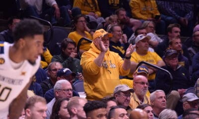 WVU Basketball fans at WVU Coliseum