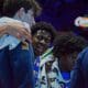 WVU Basketball Huddle