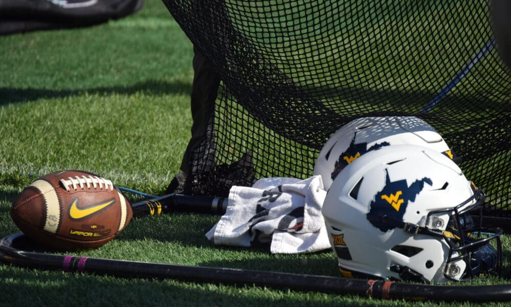 WVU Football White Helmet stock photo