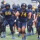 WVU Football Wyatt Milum, Ja’Quay Hubbard, Garrett Greene