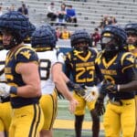 WVU Football players at Spring Showcase