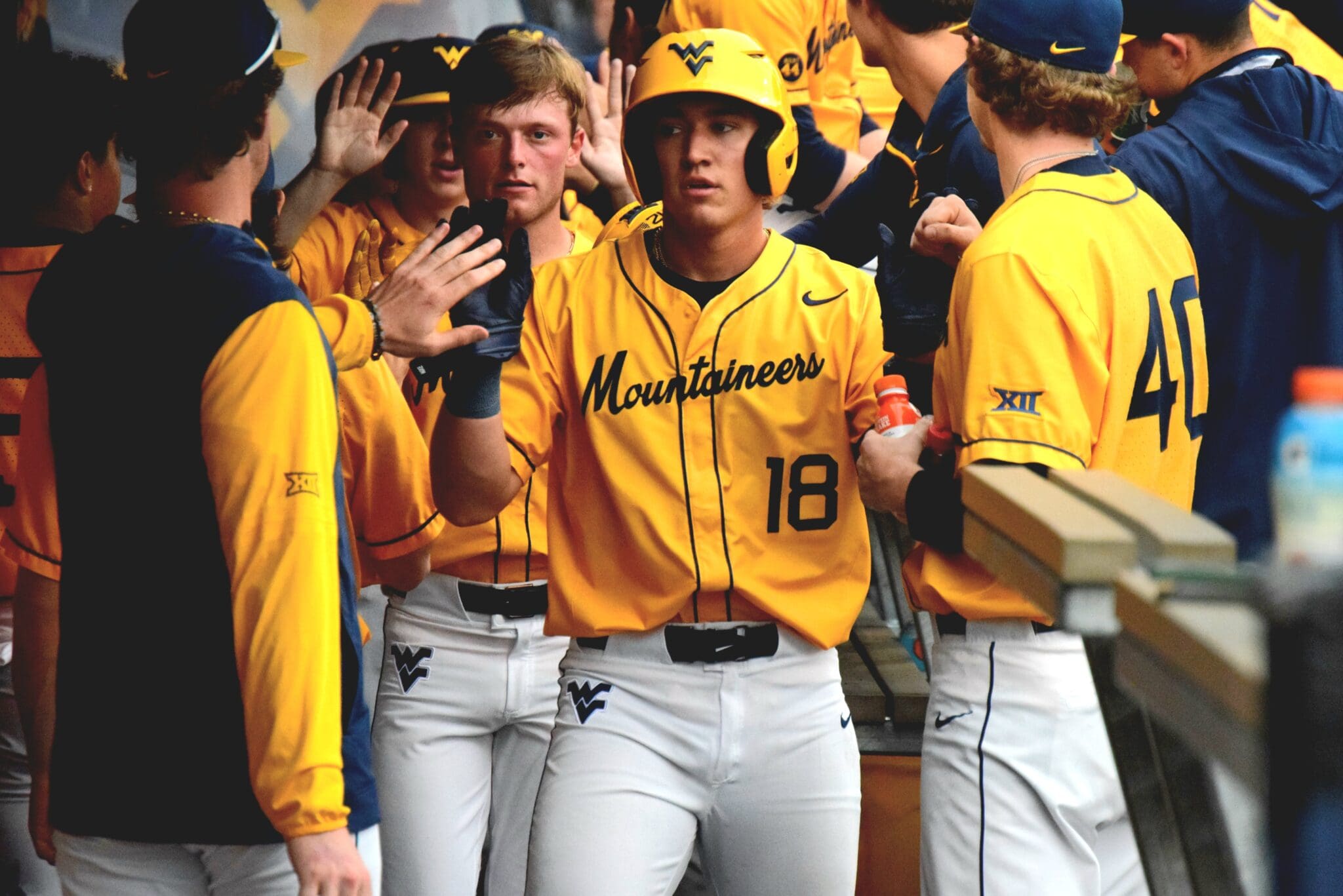 WVU Baseball celebrating