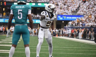 WVU Football WR Jaden Bray lines up against Coast Carolina