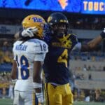 WVU Football WR Cam Vaughn against Pitt
