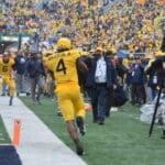 WVU Football RB CJ Donaldson and Garrett Greene