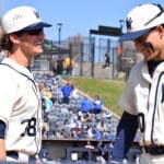 WVU Baseball players smiling