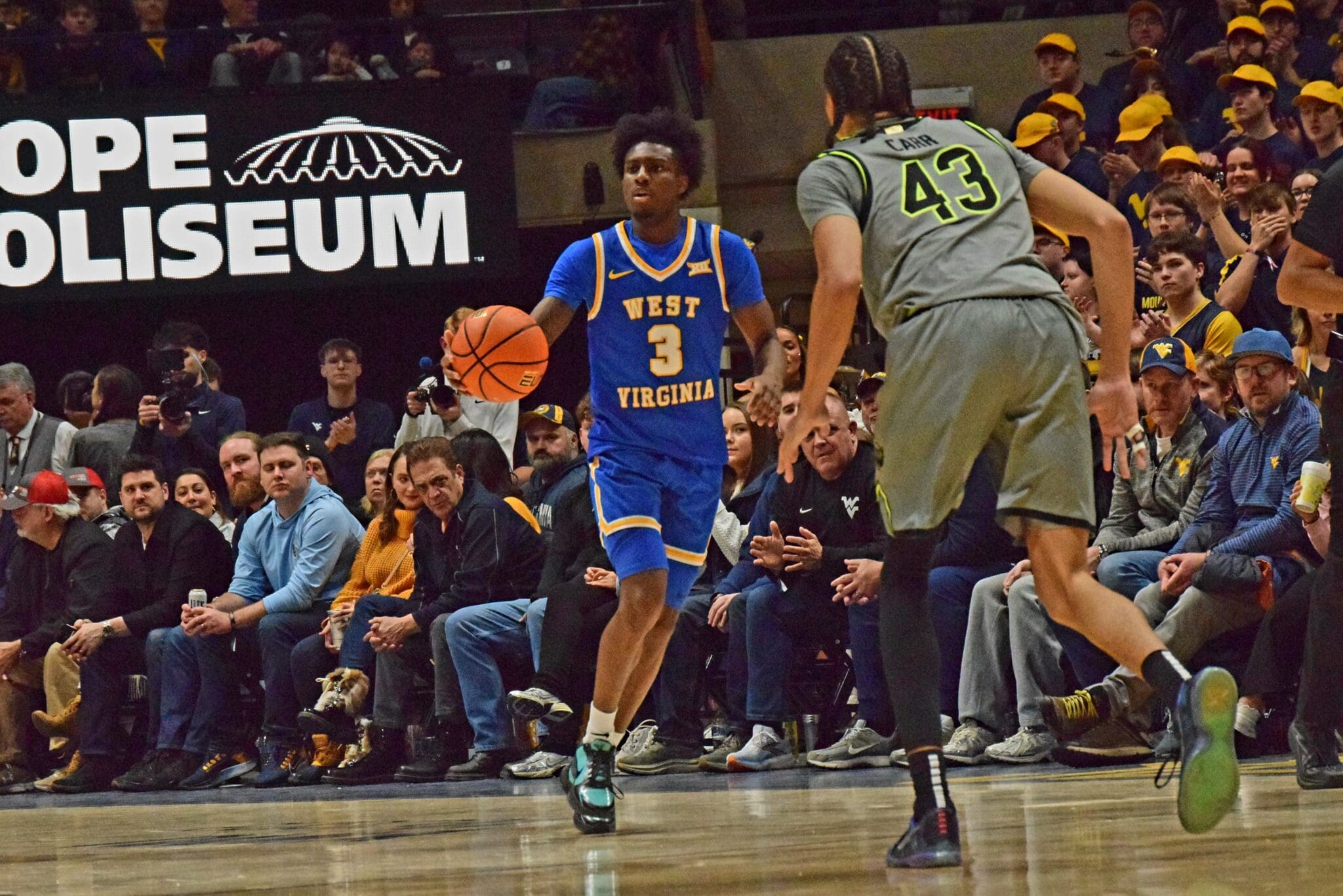WVU Basketball Honor Huff versus Baylor