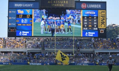 WVU flag at Acrisure Stadium