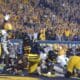 WVU Football celebrates during Backyard Brawl against Pitt