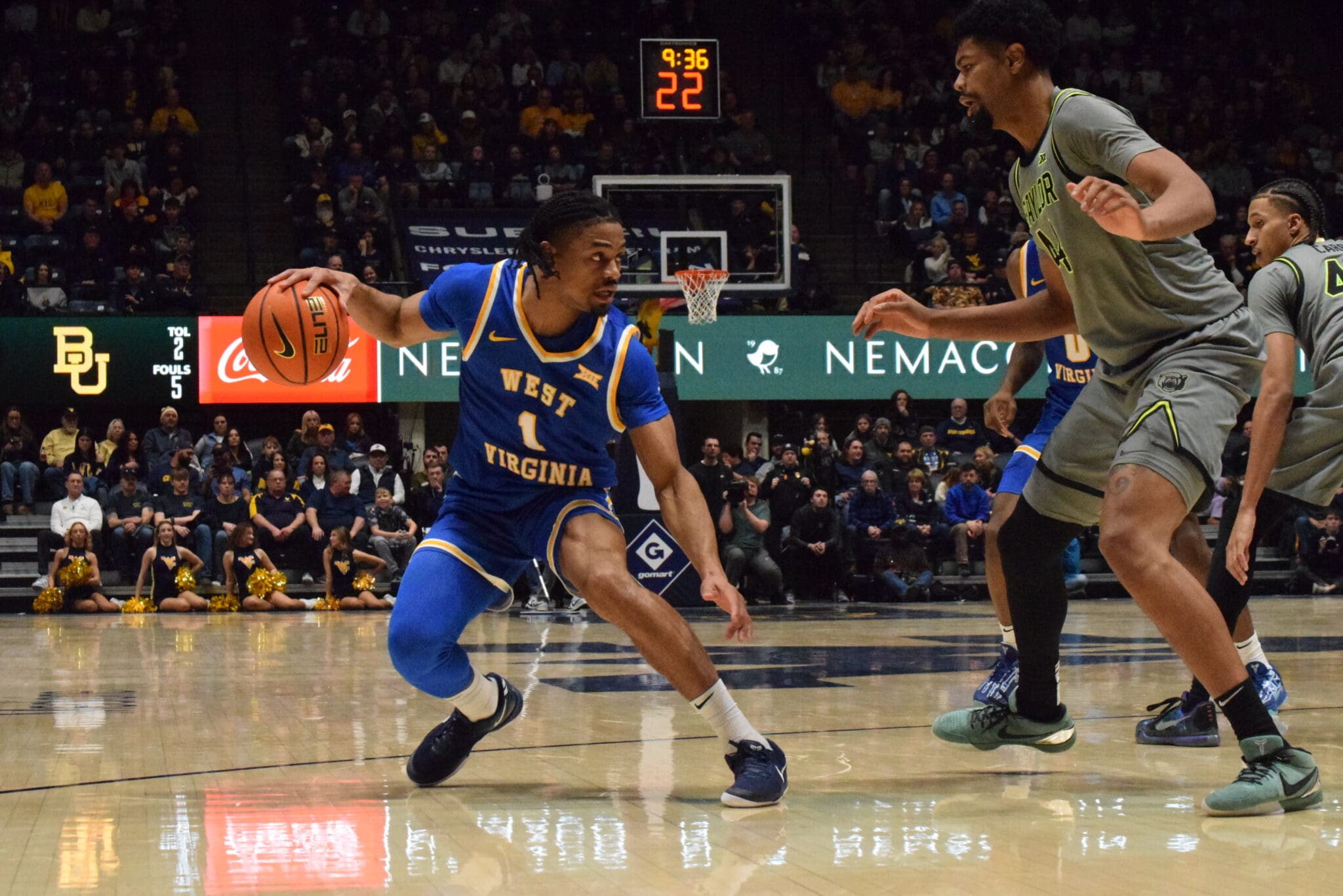 WVU Basketball Jasper Floyd versus Baylor
