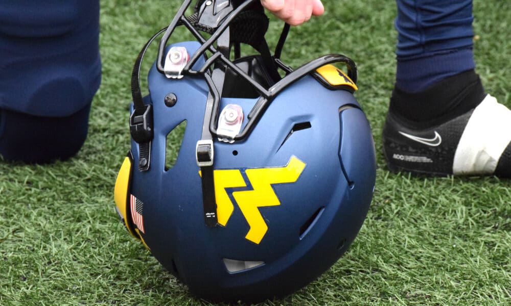 WVU Football Blue Helmet