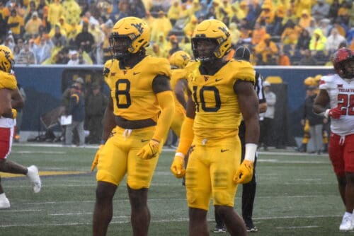 WVU Football LB Jared Bartlett and WVU defense