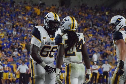 WVU Football OL JaโQuay Hubbard and Tony Mathis
