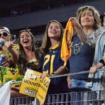 WVU football fans at Backyard Brawl at Pitt