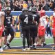 WVU Football QB Hawkins Celebrates TD with WR Cam Cook