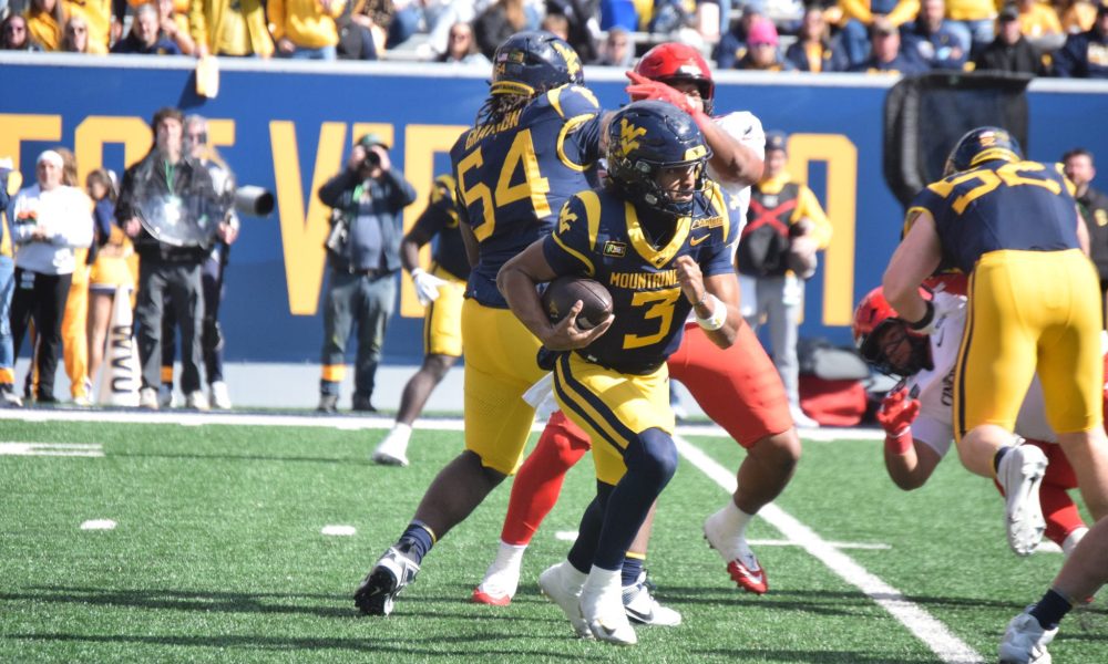 WVU QB Michael Hawkins Jr with Quarterback Keeper