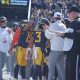WVU QBs Michael Hawkins Jr and Max Anderson Celebrate