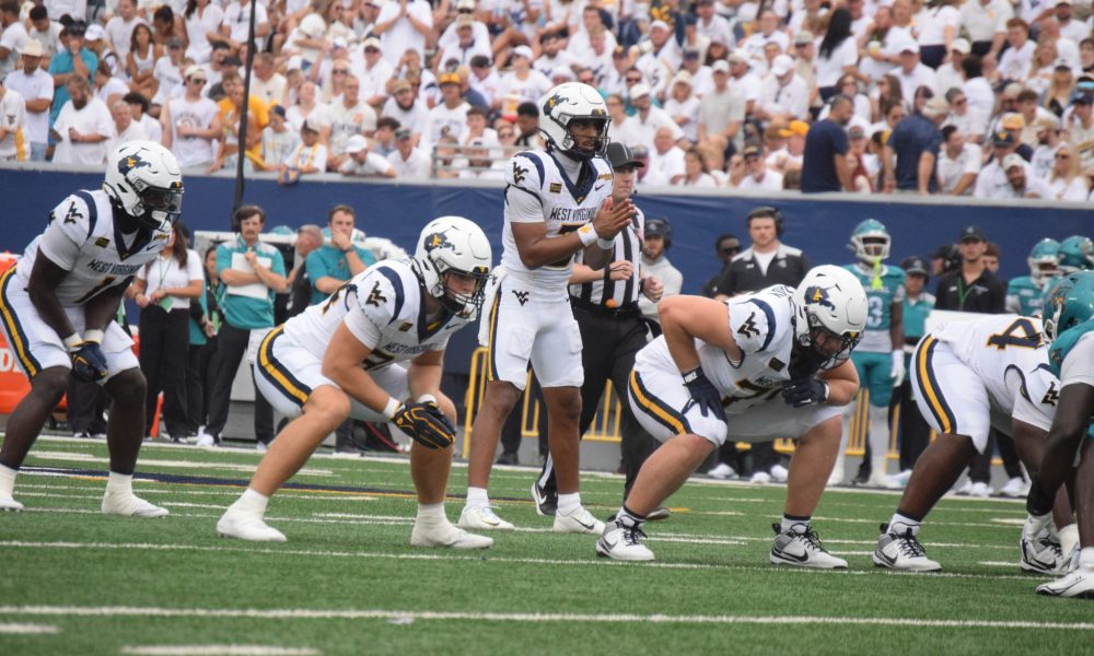 WVU Football QB Michael Hawkins Jr. And Offensive Line