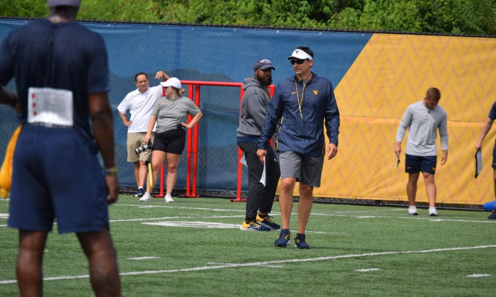 Neal Brown at practice