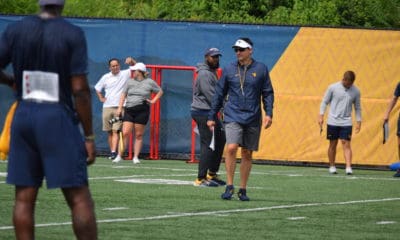 Neal Brown at practice