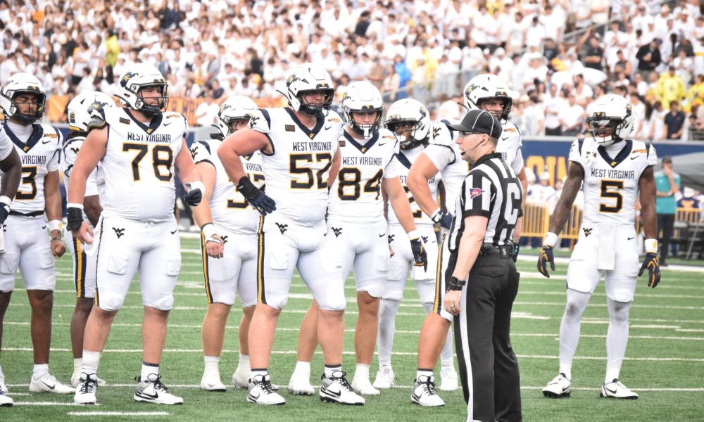 WVU Football Offensive Line and Jaden Bray