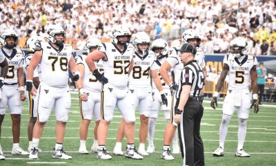 WVU Football Offensive Line and Jaden Bray
