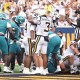WVU Football Michael Hawkins and Cam Cook against Coastal Carolina