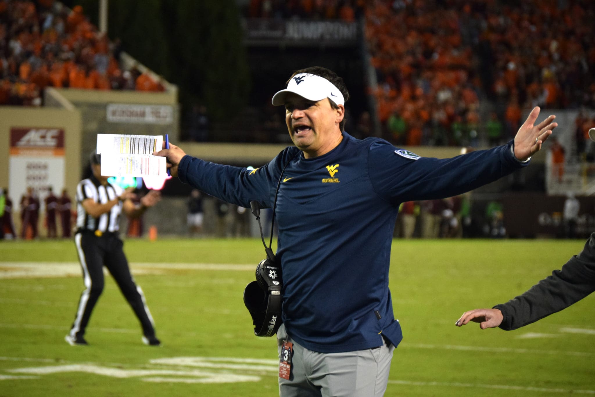 WVU Football HC Neal Brown at Virginia Tech