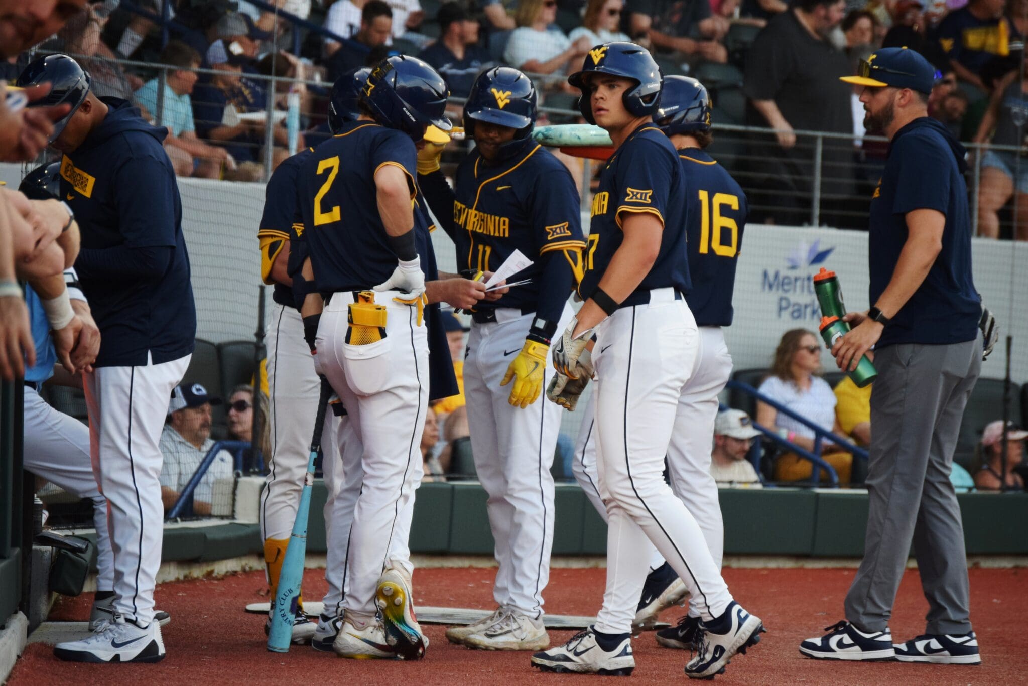 WVU Baseball Huddle STOCK PHOTO
