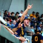 WVU Baseball dugout