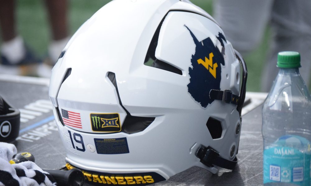 WVU Football Helmet stock photo