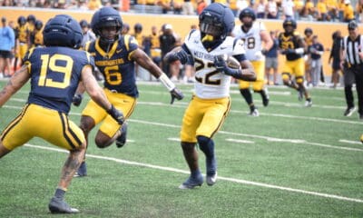 WVU Football RB Chris Talley during scrimmage