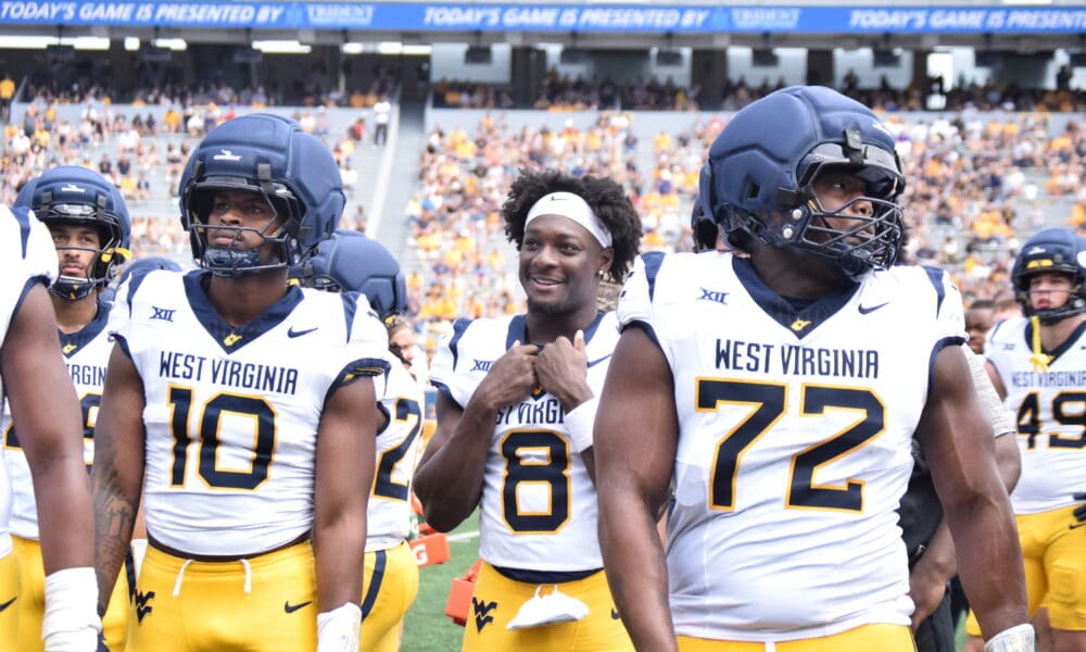 WVU Football OL Cam Griffin during spring scrimmage