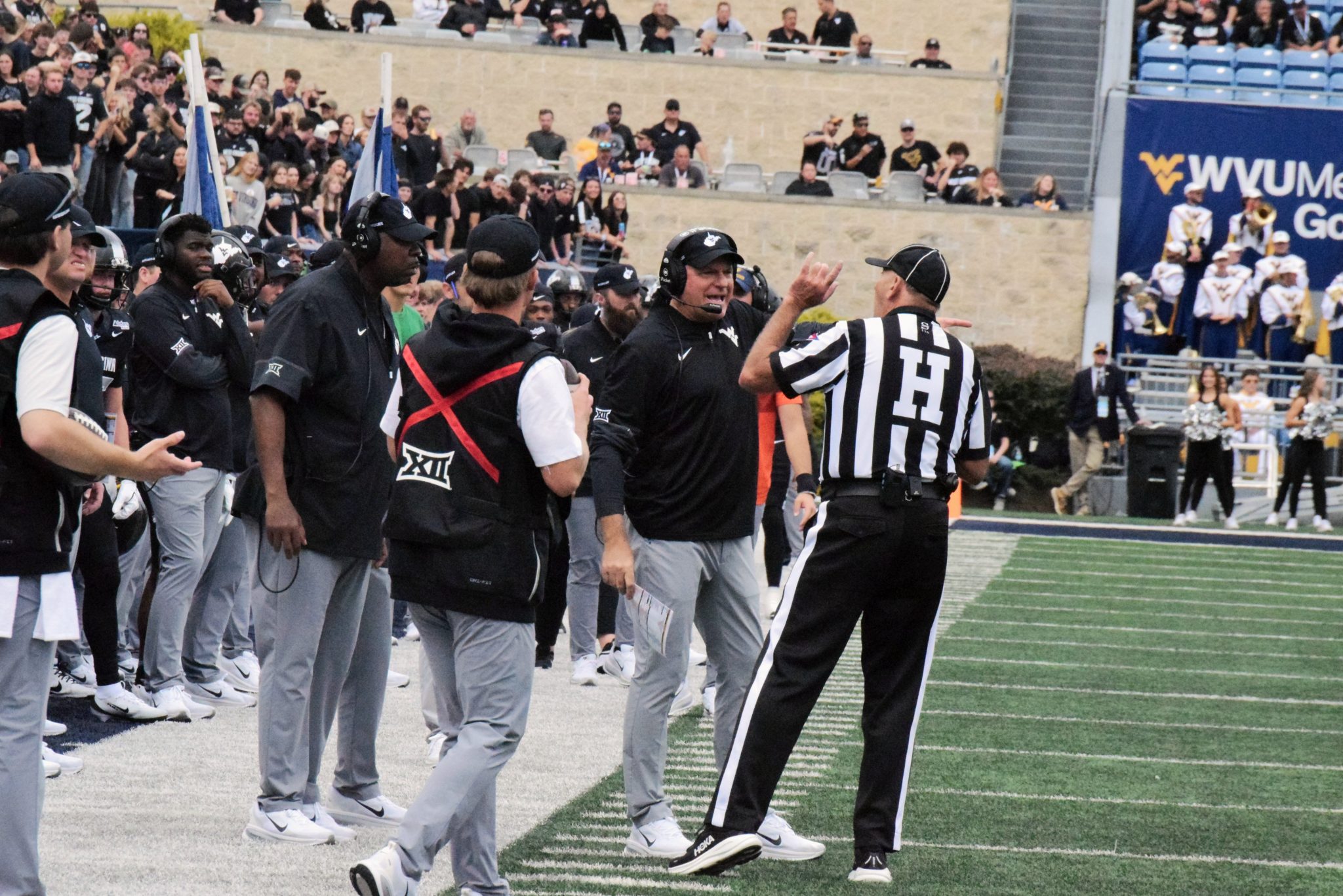 WVU Football HC Rich Rodriguez Sideline Coal Rush 2026