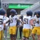 WVU Football TE Josh Sapp among teammates during scrimmage
