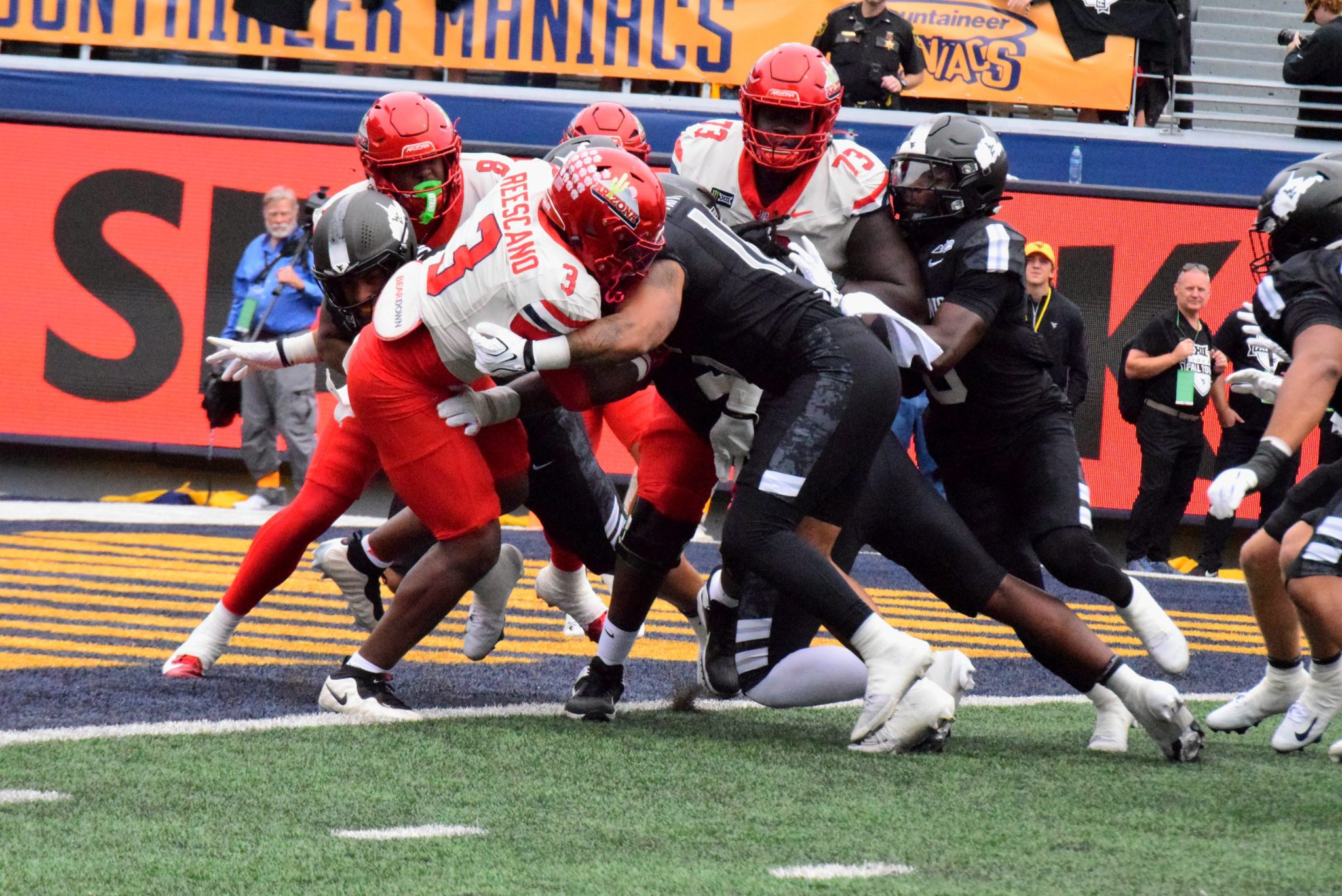 WVU Football Defense Near Safety Versus Arizona