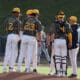 WVU Baseball mound visit