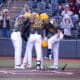 WVU Baseball JJ Wetherholt celebrates a home run