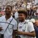 WVU Basketball Alumni Gabe Osabouhien and Miles McBride at Penn State