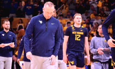 WVU Basketball HC Darian DeVries and Tucker DeVries at Pitt