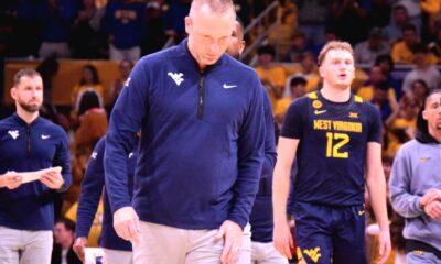 WVU Basketball HC Darian DeVries and Tucker DeVries at Pitt