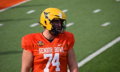 Wyatt Milum at Senior Bowl