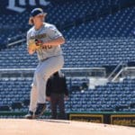 WVU baseball pitcher Aidan Major