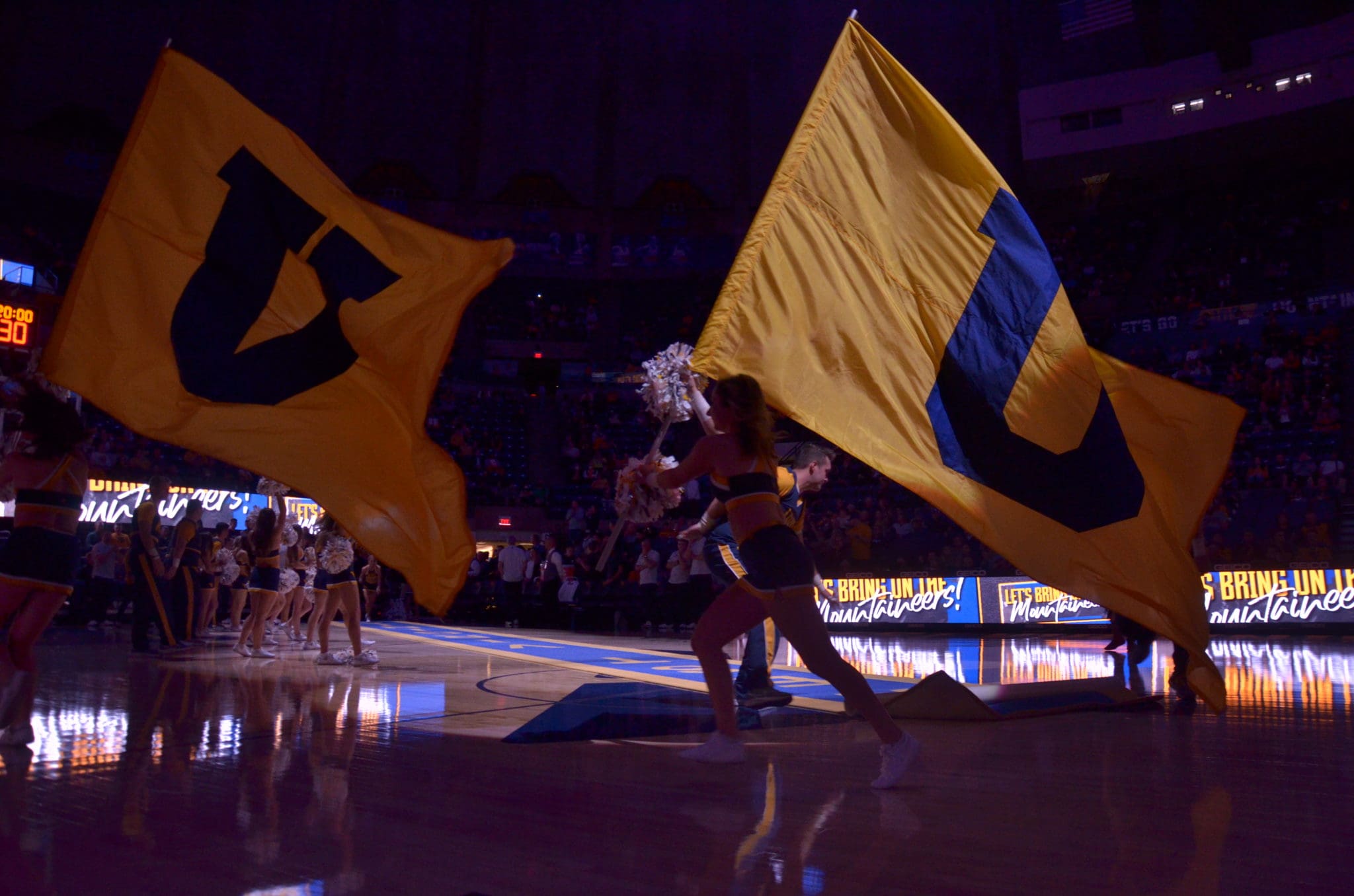 WVU basketball flag