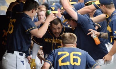 WVU Baseball celebrating